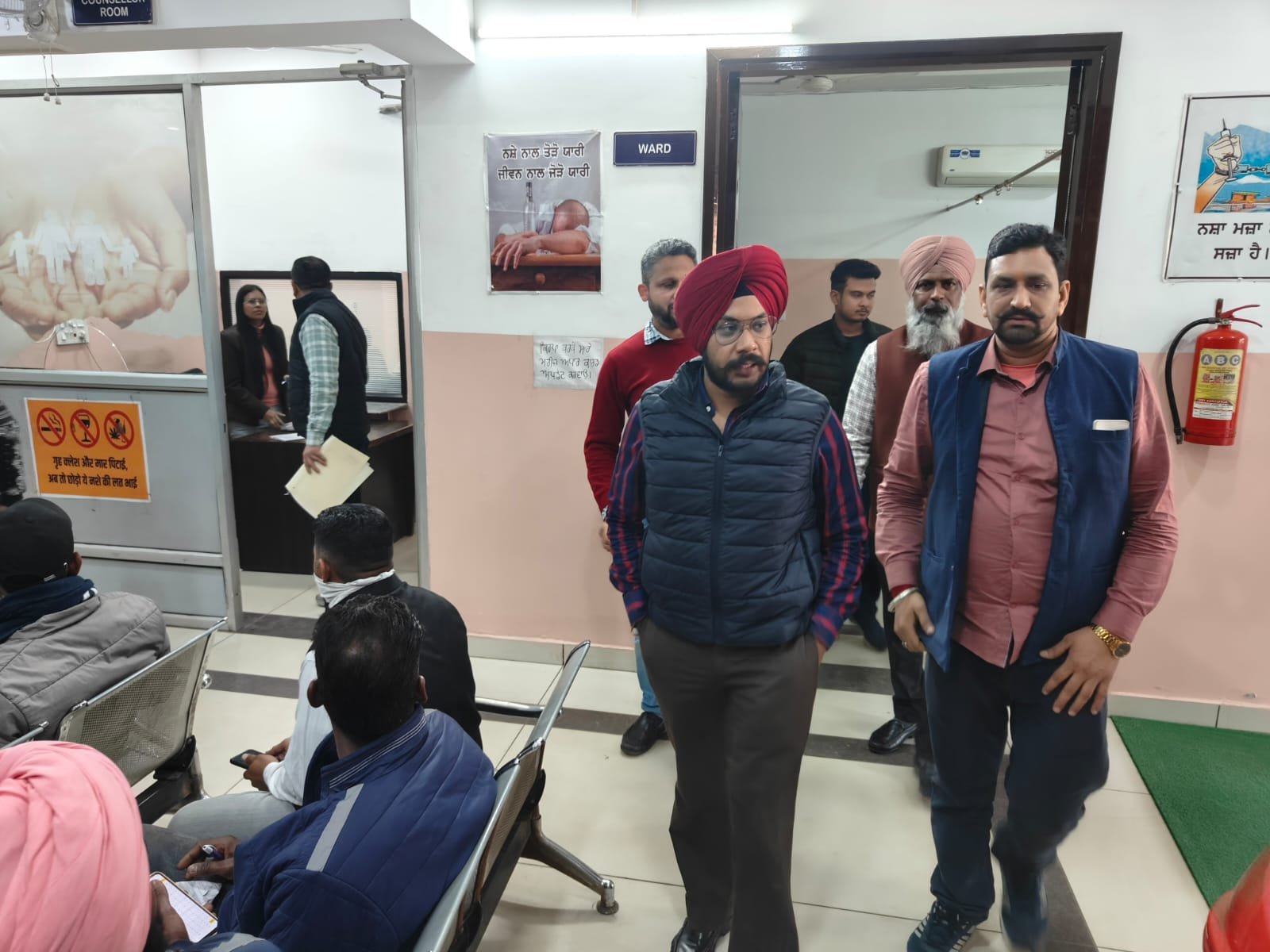 sdm inspected hospital and drug rehabilitation centre in moga punjab